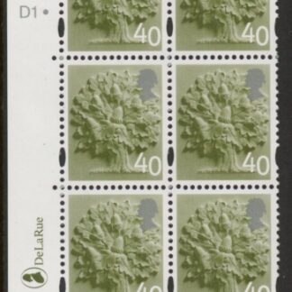EN9  40p Oak Tree 2B    cyld. D1 D1  dot Phos D1    DLR  U/M (MNH)