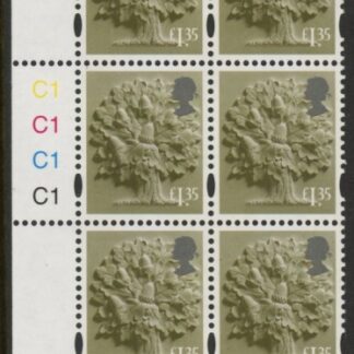 EN56  £1.35 Oak Tree 2B   cyld. C1x4    Phos C1 Grid R1 C2 Cartor. U/M (MNH)