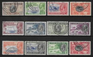 1935 Cayman Islands KGV SG.96-107 set 12 values fine used.