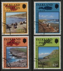 1990 Falkland Islands.  SG.597-600 Nature Reserves & Sanctuaries. set 4 values, Used (CTO)