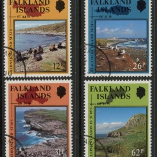 1990 Falkland Islands.  SG.597-600 Nature Reserves & Sanctuaries. set 4 values, Used (CTO)