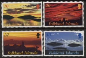 2001 Falkland Islands.  SG.891-4 Sunrise & Sunsets. set 4 values. fine used