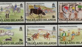 1989 Falkland Islands SG.587-92  Sports Association Activities. set 6 values. Used (CTO)