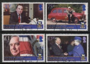 2013 Falkland Islands SG.1260-3  Sir Rex Hunt 4 values. fine used