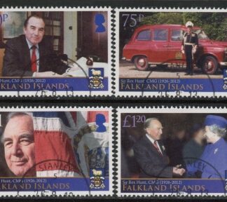 2013 Falkland Islands SG.1260-3  Sir Rex Hunt 4 values. fine used