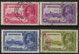 1935 Newfoundland SG.250-3 KGV Silver Jubilee Set of 4 values Used