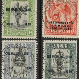 1935 Papua (British New Guinea) SG.150-3 Silver Jubilee set 4 values Used