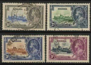 1935 Nigeria SG.30-3 KGV Silver Jubilee Set of 4 values Used