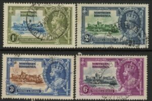 1935 Northern Rhodesia SG18-21  KGV Silver Jubilee set  of 4 values Used