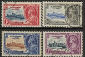 1935 St Kitts-Nevis SG.61-4 KGV Silver Jubilee set  of 4 values Used