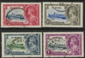 1935 St.Helena  SG.124-7 KGV Silver Jubilee set of 4 values used
