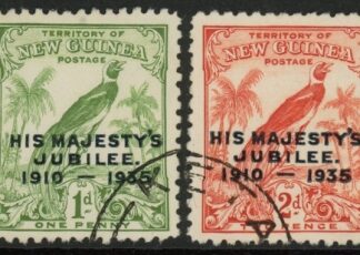 1935 New Guinea  SG.206-7 Silver Jubilee set 2 values Used