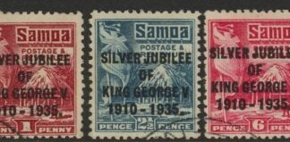 1935 Samoa SG.177-9 Silver Jubilee set 3 values Used