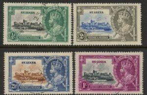 1935  St.Lucia SG.109-12  KGV Silver Jubilee Set of 4 values Used
