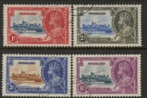 1935 Swaziland SG.21-4 KGV Silver Jubilee Set of 4 values Used