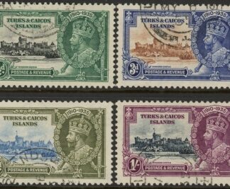1935 Turks & Caicos SG.187-90  KGV 1935 Silver Jubilee Set of 4 values  Used