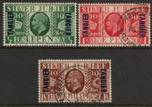 1935 Tangier - SG.238-40 KGV Silver Jubilee set  Used