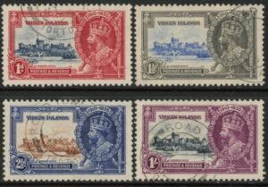 1935 Virgin Islands  SG.103-6  Silver Jubilee set 4 values  Used