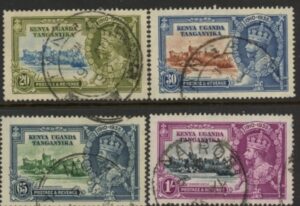 1935 K.U.T - SG.124-7  KGV Silver Jubilee Set of 4 values Used