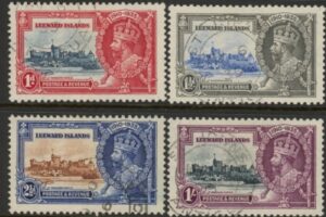 1935 Leeward Islands  SG.88-91  Silver Jubilee set 4 values Used