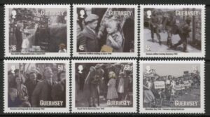 2010 Guernsey SG.1349-54 Anniv. of Guernsey Evacuation Set of 6 values U/M (MNH)