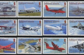 2008 Falklands Aircraft SG1096/107 set 12 values. fine used.