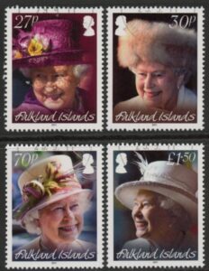 2011 Falkland Islands 85th Birthday Queen Elizabeth II SG.1198-201 set 4 values. fine used.
