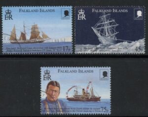 2000 Falkland Islands. SG.867-9  Sir Ernest Shackleton' Trans-Antarctic Expedition 1914-7 Commemoration. set 3 values. fine used.