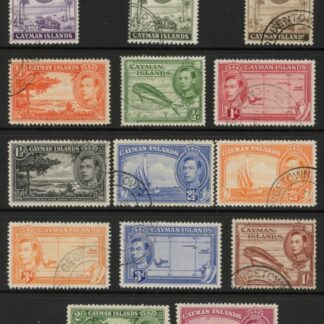 Caymen Islands. KGVI SG115-126 set 14 values fine used.
