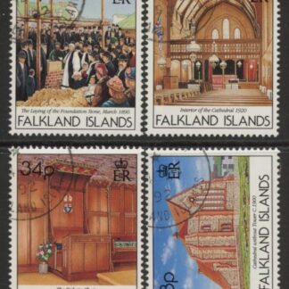 1992 Falkland Islands. SG.652-5  Centenary of Christ Church Cathedral Stanley. set 4 values. fine used.(CTO)