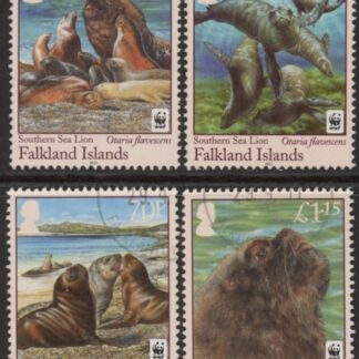 2011 Falkland Islands SG.1194-7 Endangered Species - Southern Sea Lion set 4 values. fine used.