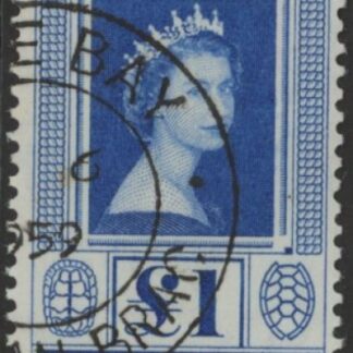 1959 Cayman Islands. SG161a £1.00 blue fine used.