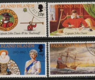 1992 Falkland Islands. SG.661-4  40th Anniversary of First Sighting of Falkland Islands. set 4 values. fine used. (CTO)
