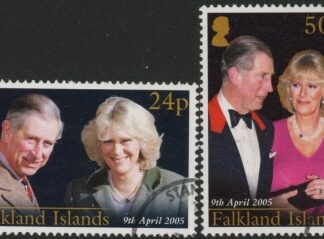 2005 Falkland Islands SG.1012-3  Royal Wedding. set 2 values. fine used.