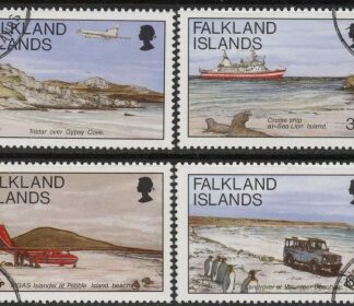 1994 Falkland Islands. SG.719-22  Falkland Beaches. Set 4 values. fine used.