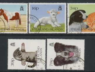 1993 Falkland Islands.  SG.691-5  Pets.  set 5 values. fine used.