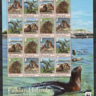 2011 Falkland Islands  WWF Southern Sea Lions Sheetlet SG.1194 - 1197  x 4  fine used.