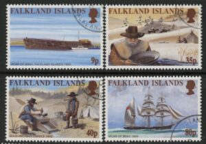 1999 Falkland Islands. SG.854-7 150th Anniversary of California Goldrush.  set 4 values. fine used.