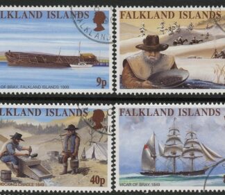 1999 Falkland Islands. SG.854-7 150th Anniversary of California Goldrush.  set 4 values. fine used.