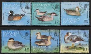 1999 Falkland Islands. SG.848-53 Waterfowl. set 6 values. fine used.