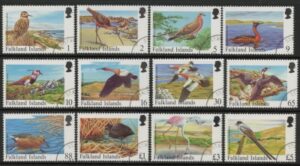 1998 Falkland Islands  SG.804-15  Rare Visiting Birds.  set 12 values. fine used.