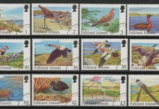 1998 Falkland Islands  SG.804-15  Rare Visiting Birds.  set 12 values. fine used.