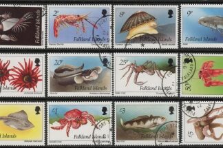 1994 Falkland Islands. SG.701-12  Inshore Marine Life. Set 12 values. fine used.