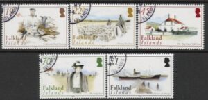 2004 Falkland Islands. SG.980-4 Sheep Farming. set 5 values.fine used.