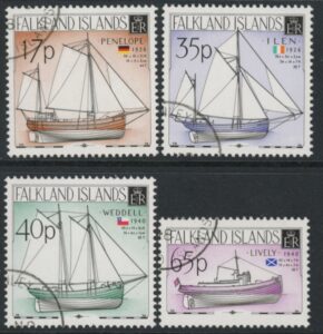 1998 Falkland Islands  SG.819-22 Local Vessels.  set 4 values. fine used.