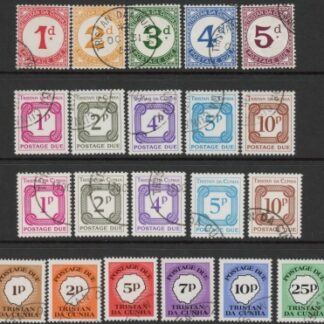 Tristan Da Cunha 1957-1986 D1-21 Postage Dues 4 Different Sets Used