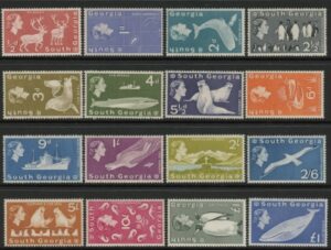 1963 South Georgia SG1-16 16 values  mounted mint