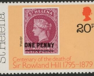 1979 St. Helena SG.353w 20p Sir Rowland Hill Wmk Crown to right of CA U/M (MNH)