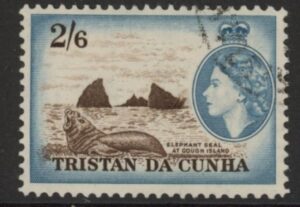 1954 Tristan Da Cunha SG.25 2s6d deep brown & light blue Used