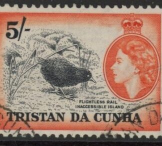 1954 Tristan Da Cunha SG.26 5s black and red-orange Used